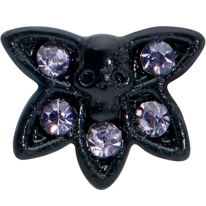 16G 5/16 Purple Gem Black Skull Blossom Labret Monroe Tragus