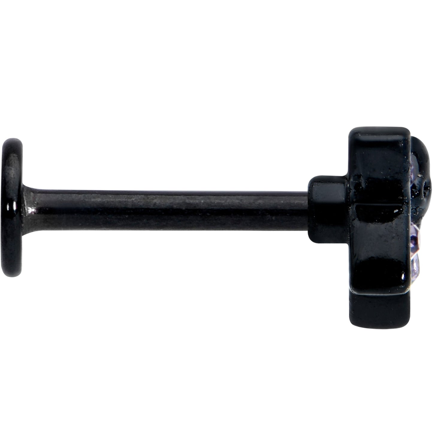 16G 5/16 Purple Gem Black Skull Blossom Labret Monroe Tragus