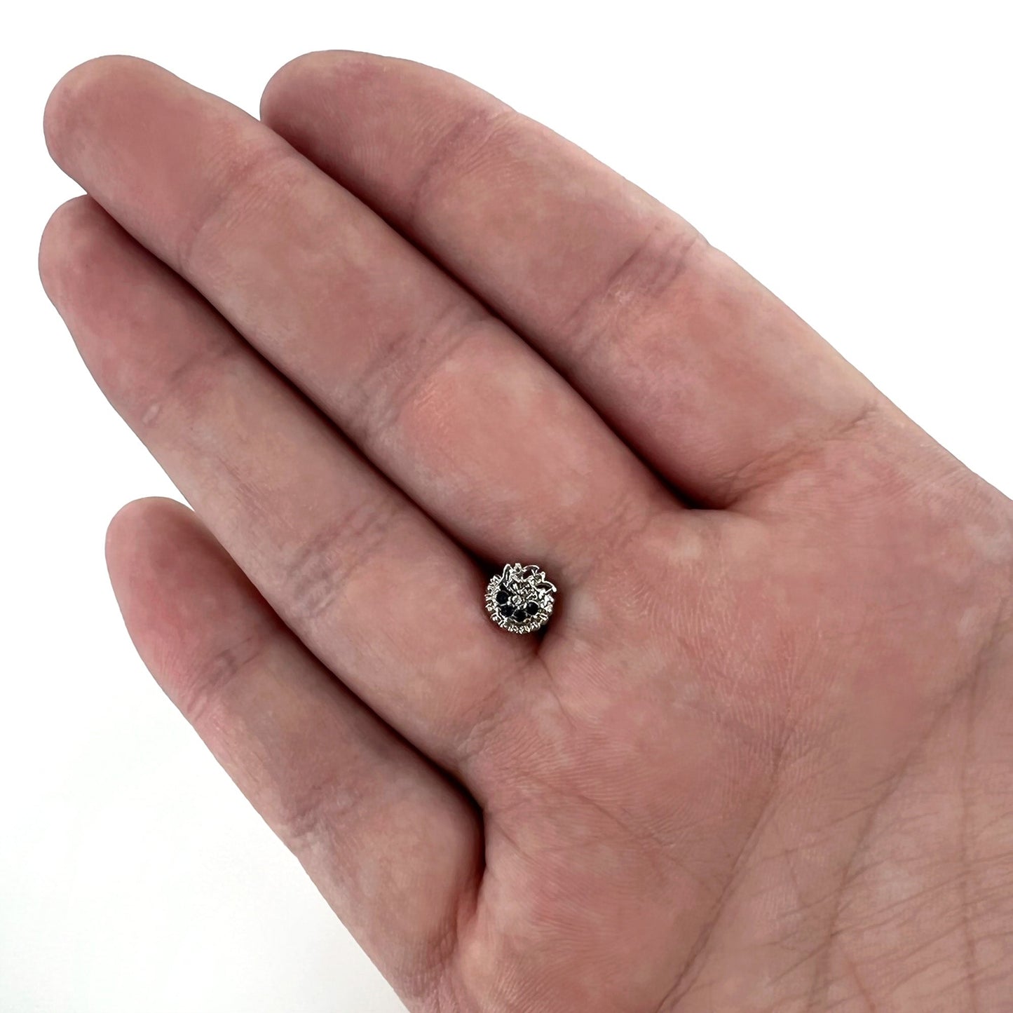 16G 1/4 Blue Clear Gem Abstract Arch Labret