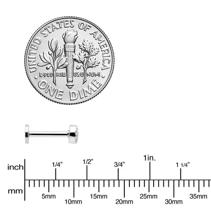 16G 5/16 Clear CZ Gem Internal Thread Infinity Sign Labret Tragus