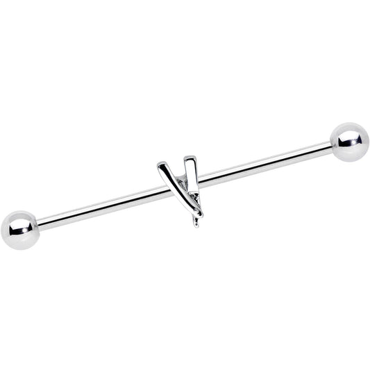 14G Straight Razor Industrial Barbell 38mm