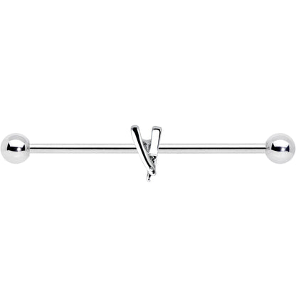 14G Straight Razor Industrial Barbell 38mm
