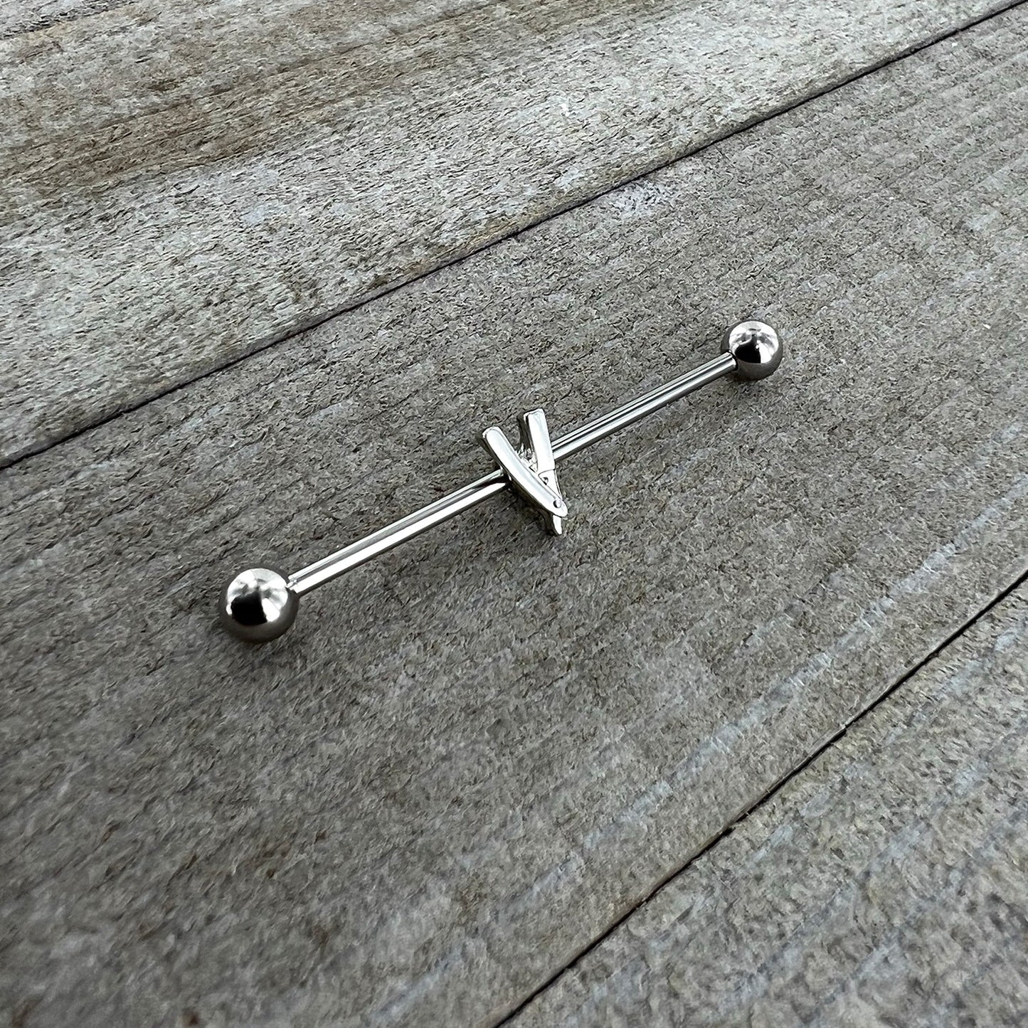 14G Straight Razor Industrial Barbell 38mm