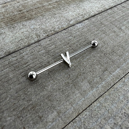 14G Straight Razor Industrial Barbell 38mm