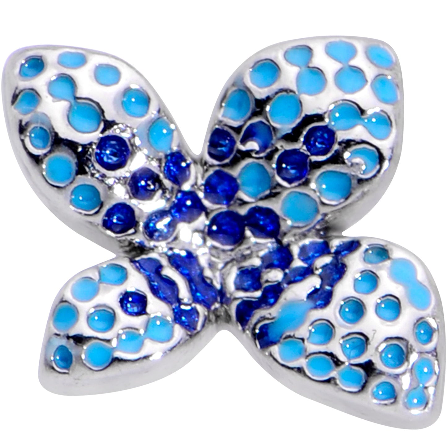 20G 7mm Glamour Butterfly L Shape Nose Ring