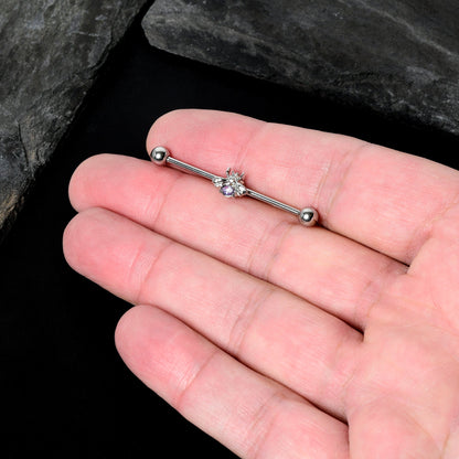 14G Purple Gem Bee Beautiful Insect Industrial Barbell 38mm