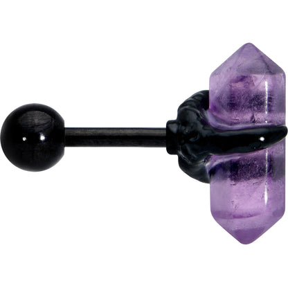 16G 1/4 Purple Amethyst Black Claw Obelisk Cartilage Earring