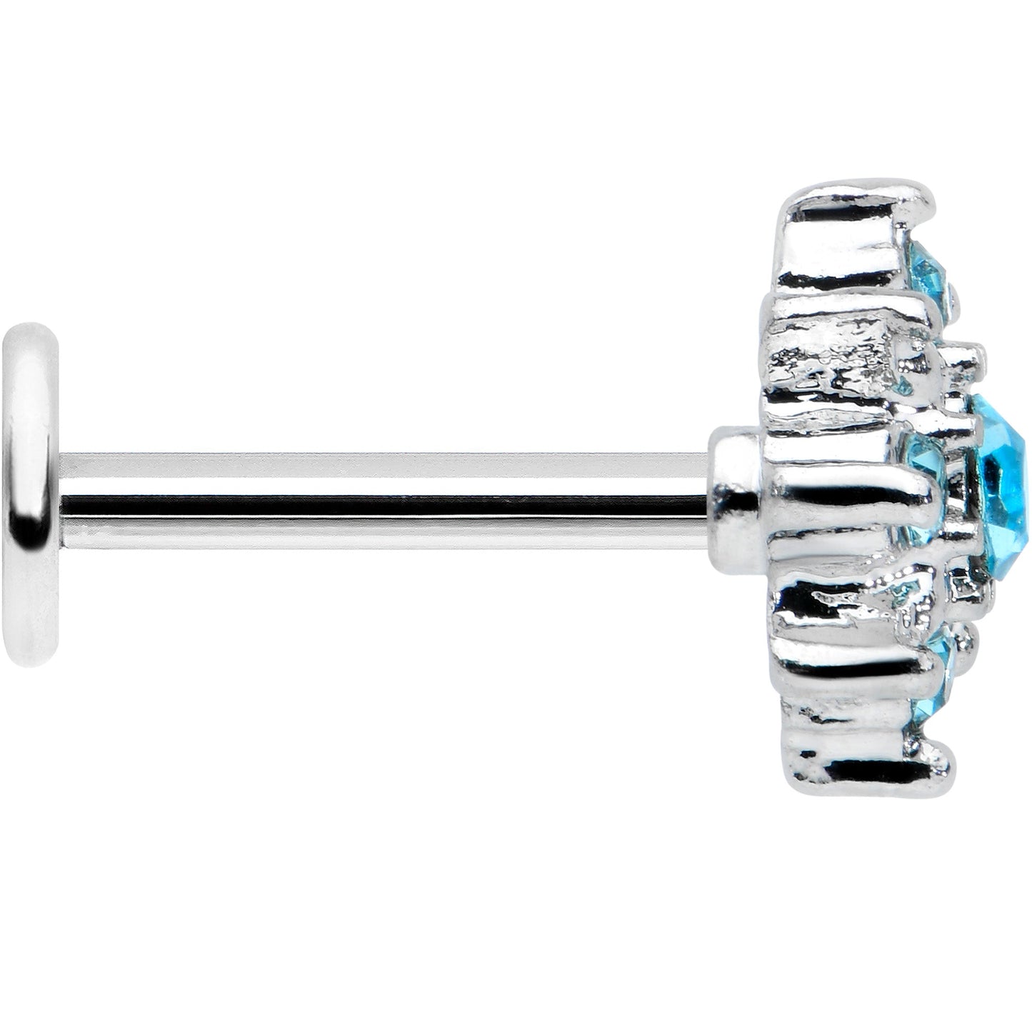 16G 5/16 Blue Gem Stylish Snowflake Labret Monroe Tragus