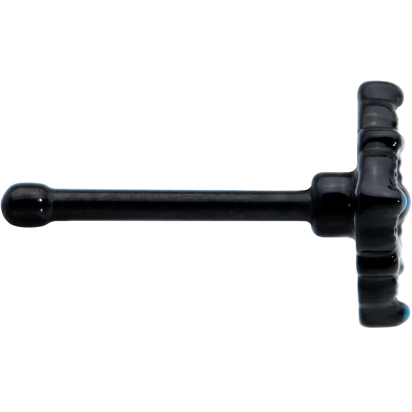 20G 1/4 Black Lacy Rhombus Nose Bone