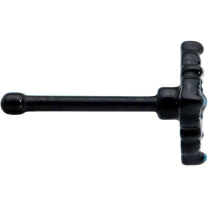 20G 1/4 Black Lacy Rhombus Nose Bone