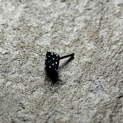 20G 1/4 Black Lacy Rhombus Nose Bone
