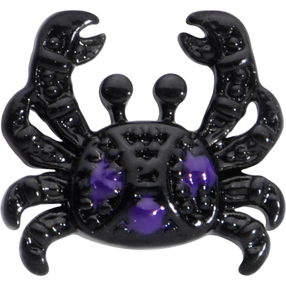 20G 1/4 Purple Gem Black Chic Crab Nose Bone