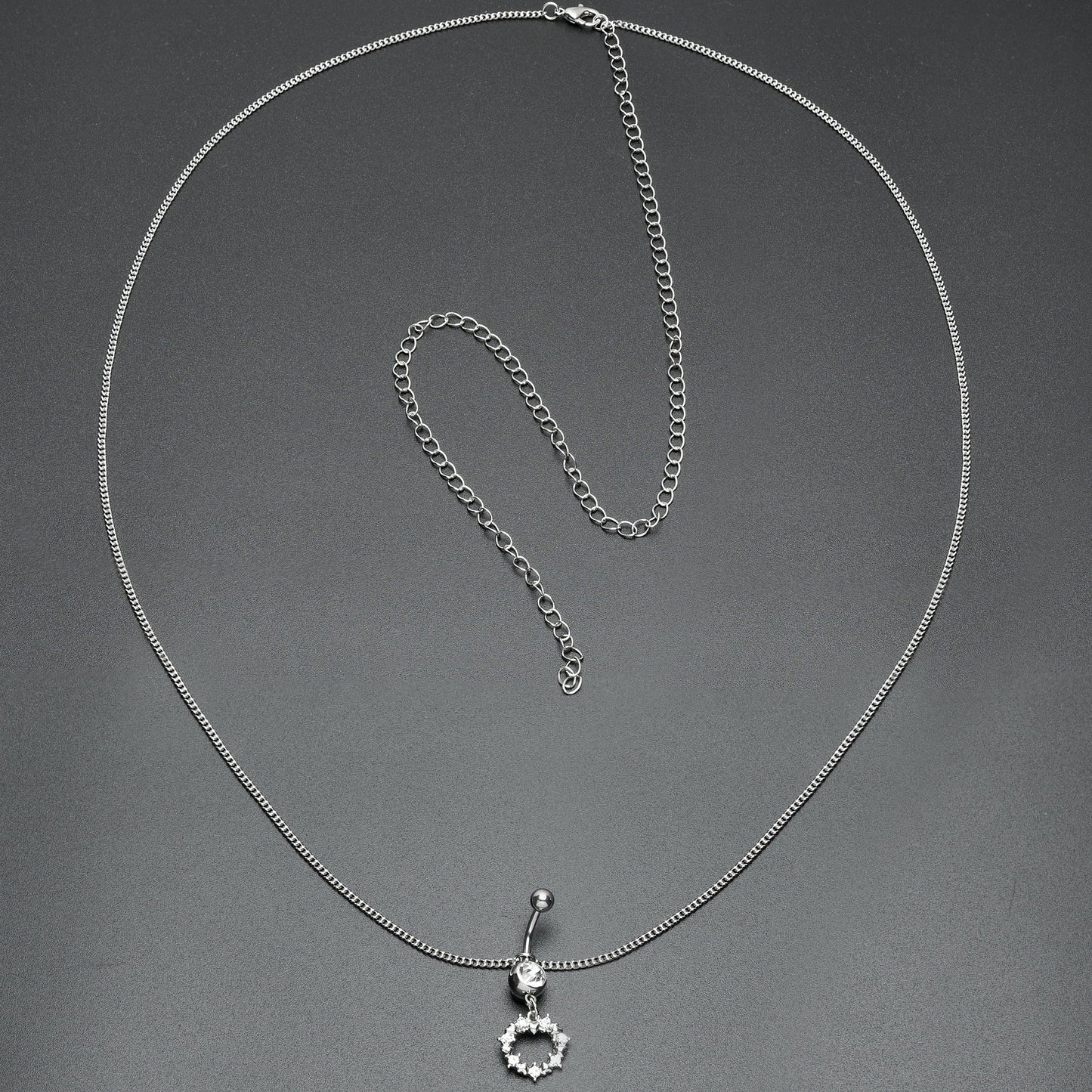 Clear Gem Wreath of Glam Dangle Belly Ring Belly Chain