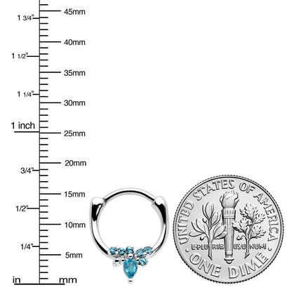 16G 5/16 Blue Gem Bee Glamour Cartilage Clicker