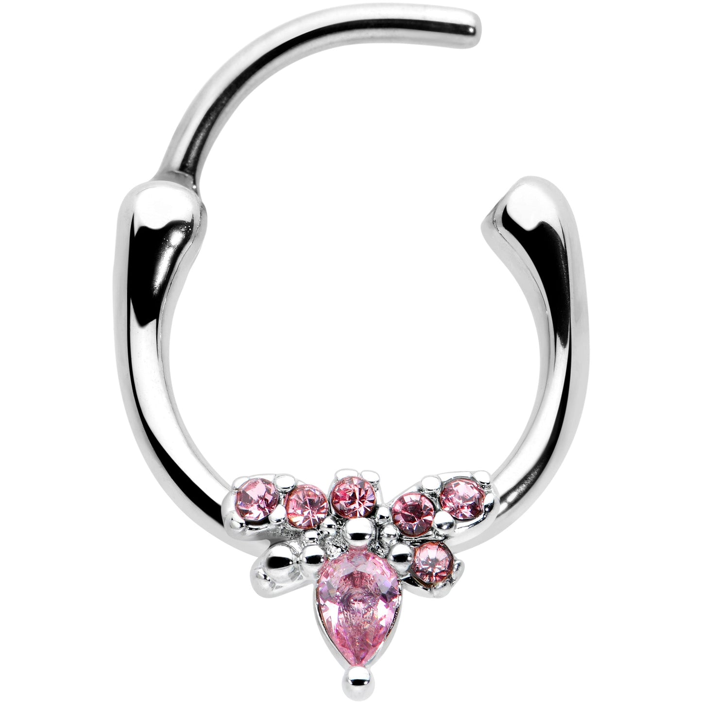 16G 5/16 Pink Gem Bee Glamour Cartilage Clicker