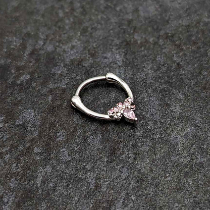 16G 5/16 Pink Gem Bee Glamour Cartilage Clicker