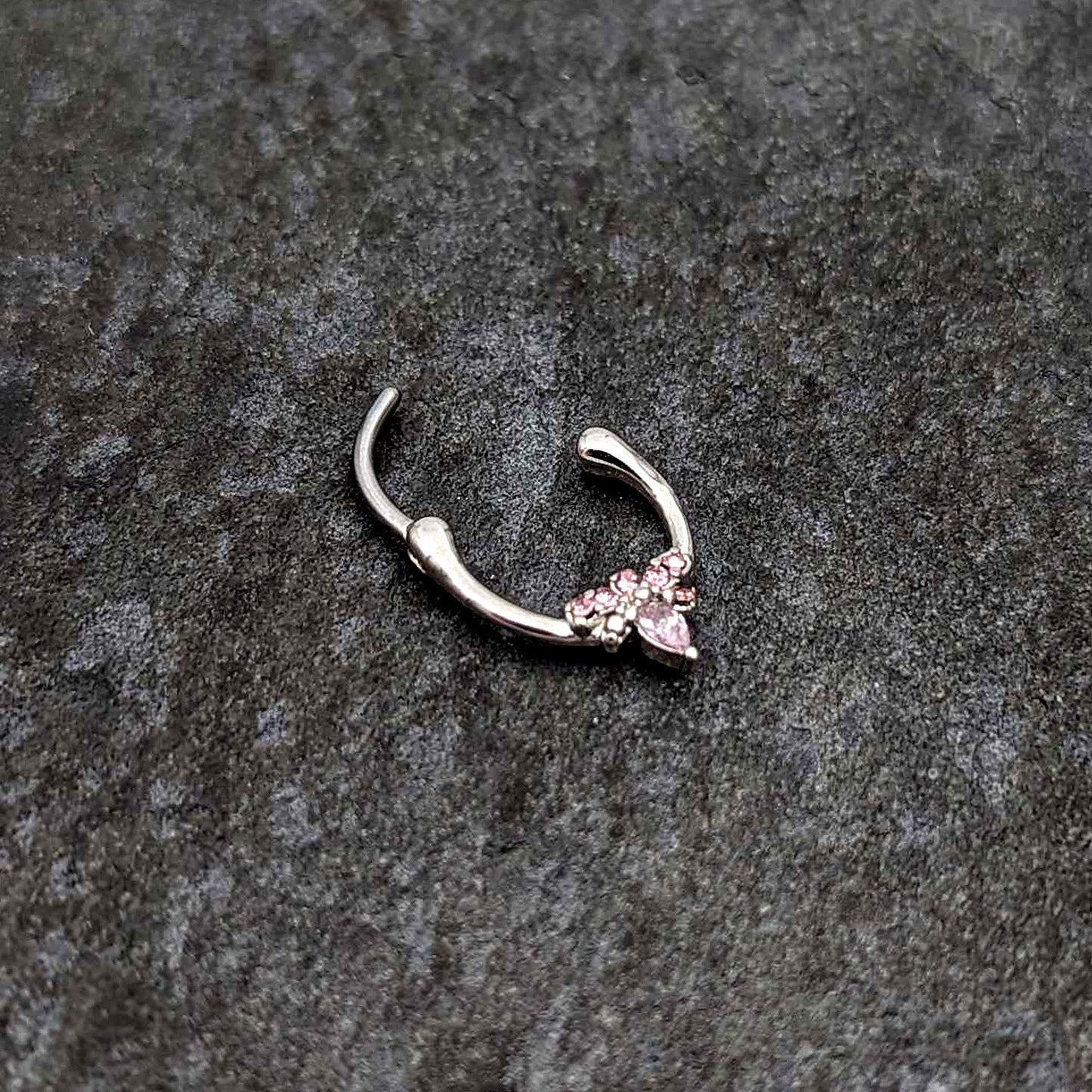 16G 5/16 Pink Gem Bee Glamour Cartilage Clicker