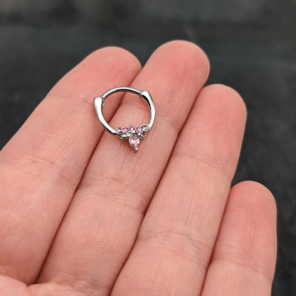 16G 5/16 Pink Gem Bee Glamour Cartilage Clicker