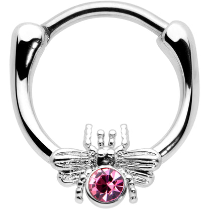 16G 5/16 Pink Gem Ultra Fly Cartilage Clicker