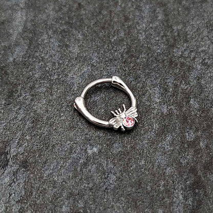 16G 5/16 Pink Gem Ultra Fly Cartilage Clicker