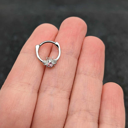 16G 5/16 Pink Gem Ultra Fly Cartilage Clicker