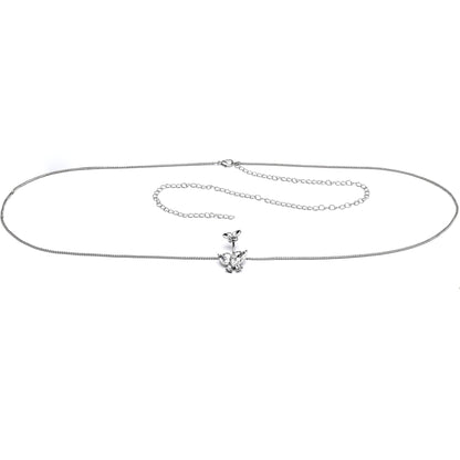 Clear Gem Butterfly Beauties Double Mount Belly Ring Belly Chain