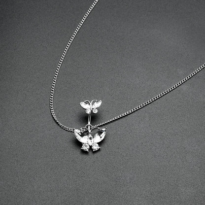 Clear Gem Butterfly Beauties Double Mount Belly Ring Belly Chain
