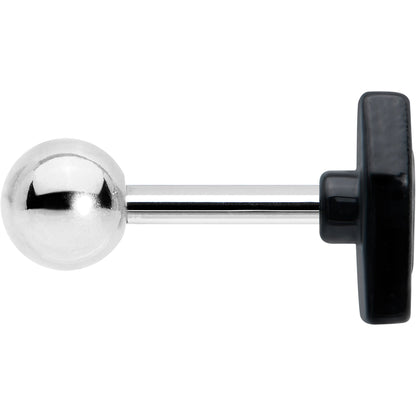 16G 1/4 Creepy Coffin Lt Purple Glow in Dark Cartilage Earring