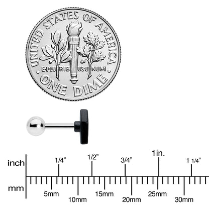 16G 1/4 Creepy Coffin Lt Purple Glow in Dark Cartilage Earring