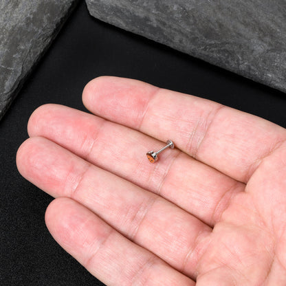 16G 5/16 Acorn Face Brown Autumn Labret Monroe Tragus