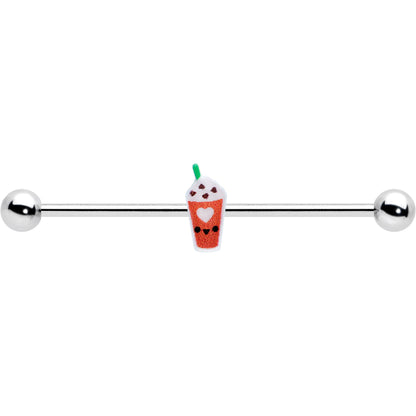 14G Sweet Pumpkin Frappe Thanksgiving Industrial Barbell 38mm