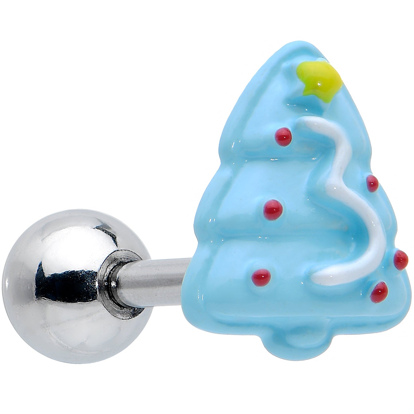 16G 1/4 Glitter Santa Tree Reindeer Cartilage Earring Set of 3