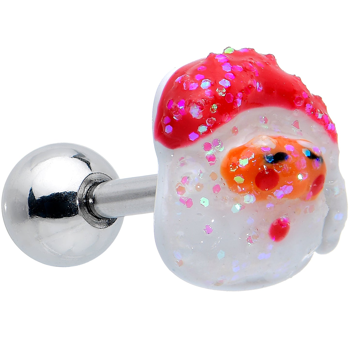 16G 1/4 Glitter Santa Tree Reindeer Cartilage Earring Set of 3