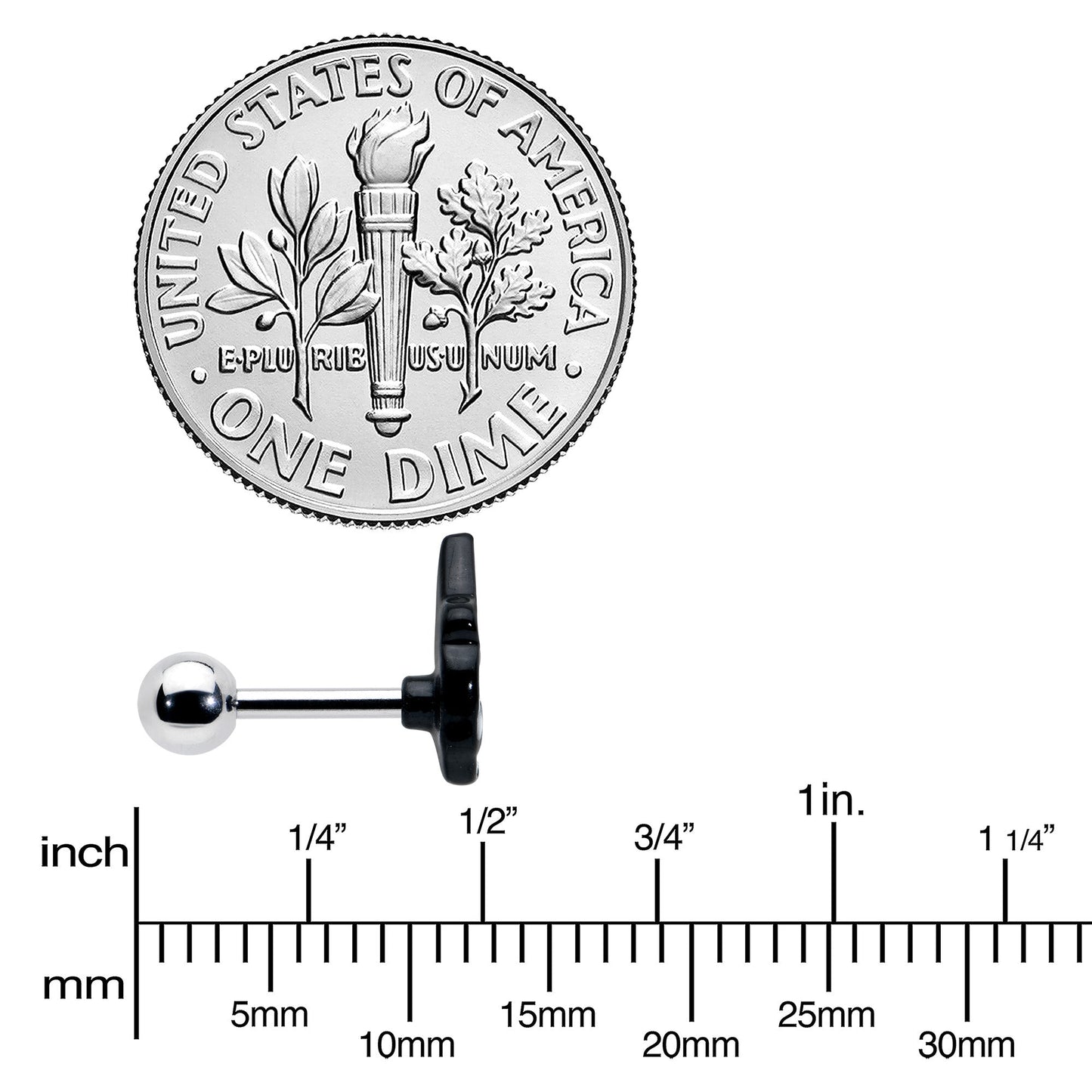 16G 1/4 Glow in Dark Skull Ghost Halloween Cartilage Set of 3