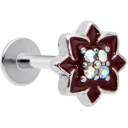 16G 5/16 Aurora Gem Poinsettia Flower Festive Labret Monroe Tragus