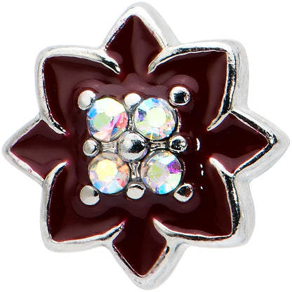 16G 5/16 Aurora Gem Poinsettia Flower Festive Labret Monroe Tragus