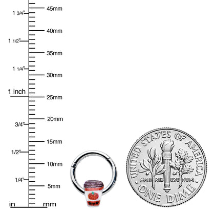 16G 5/16 Sweet Pumpkin Latte Autumn Hinged Segment Ring