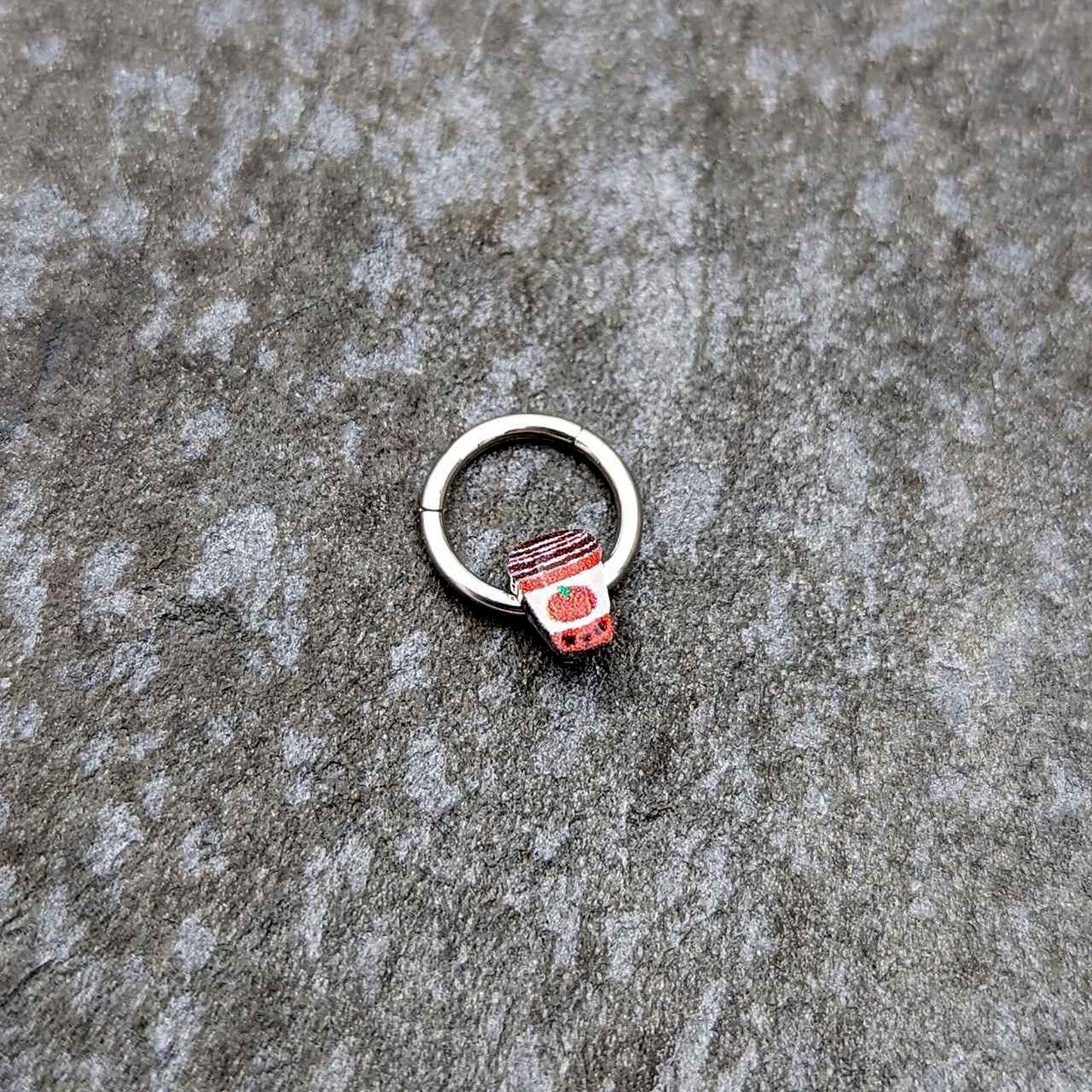 16G 5/16 Sweet Pumpkin Latte Autumn Hinged Segment Ring