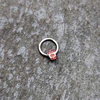 16G 5/16 Sweet Pumpkin Latte Autumn Hinged Segment Ring