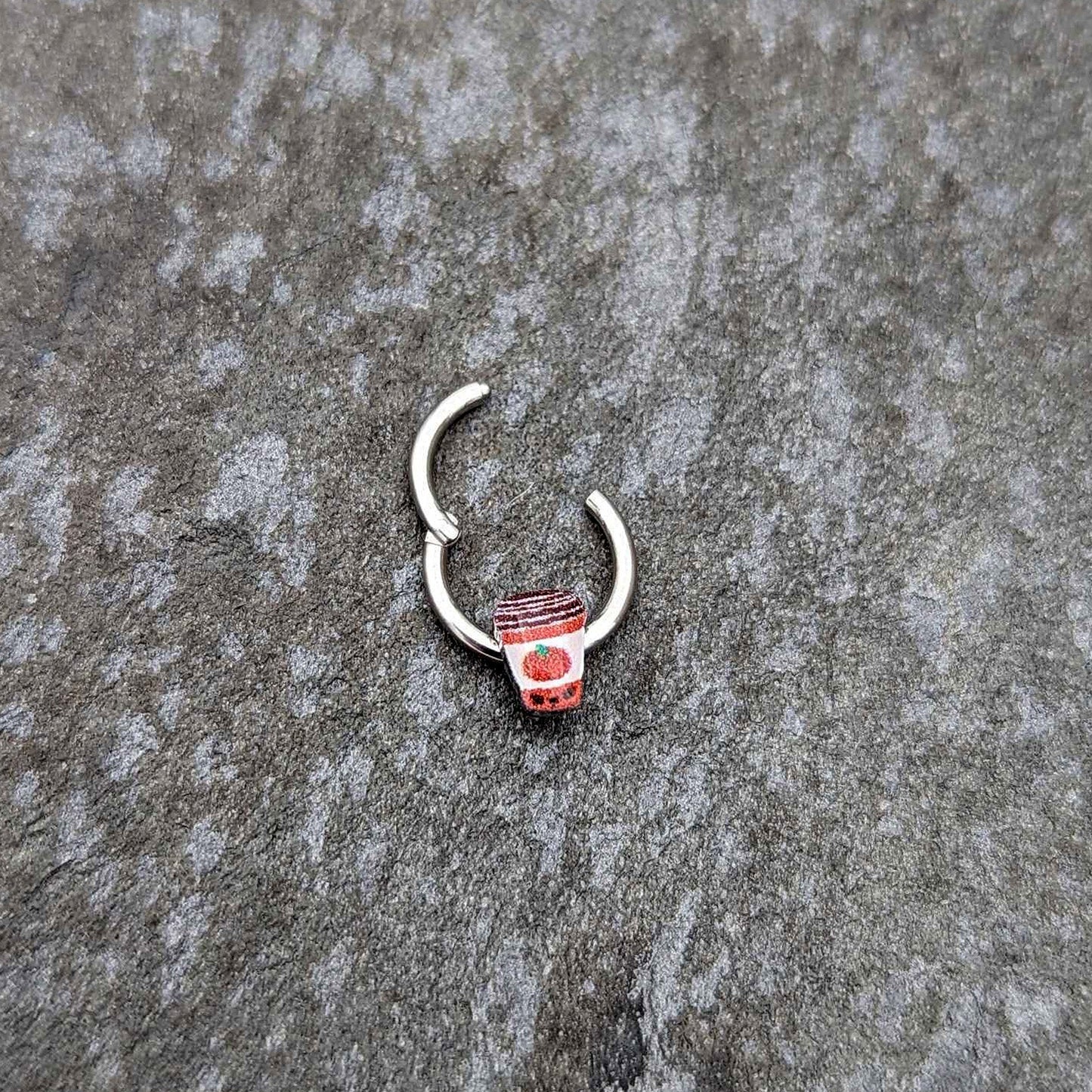 16G 5/16 Sweet Pumpkin Latte Autumn Hinged Segment Ring