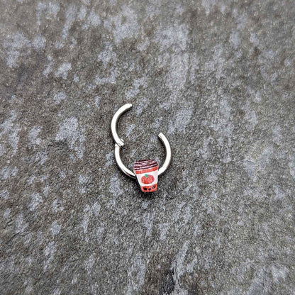 16G 5/16 Sweet Pumpkin Latte Autumn Hinged Segment Ring