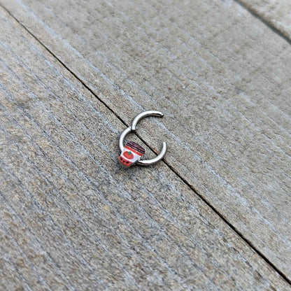 16G 5/16 Sweet Pumpkin Latte Autumn Hinged Segment Ring