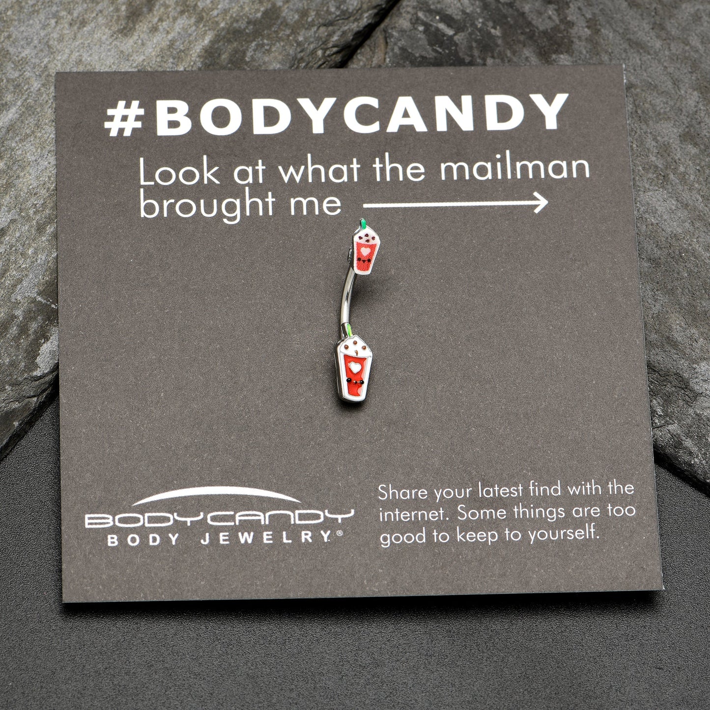 Sweet Pumpkin Frappe Autumn Double Mount Belly Ring