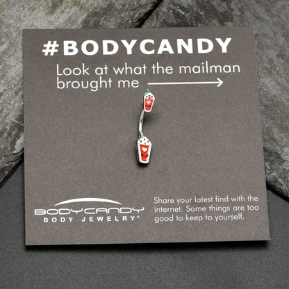 Sweet Pumpkin Frappe Autumn Double Mount Belly Ring