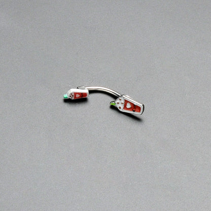 Sweet Pumpkin Frappe Autumn Double Mount Belly Ring