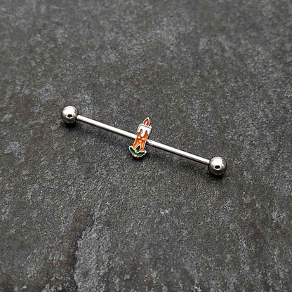 14G Sweet Christmas Holiday Candle Industrial Barbell 38mm