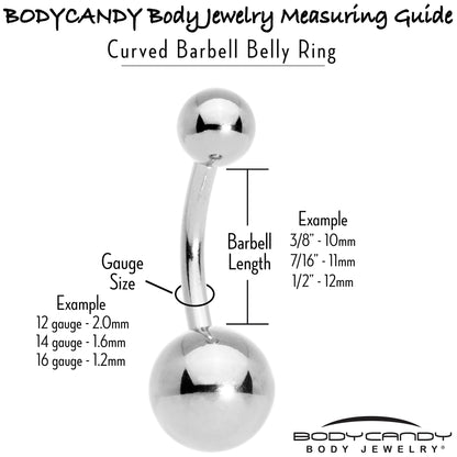 Red CZ Gem Lucky Lips St Patrick's Double Mount Belly Ring