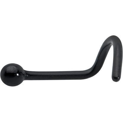 20G 1/4 Black ASTM F-136 Implant Grade Titanium Ball End Left Side Nose Screw