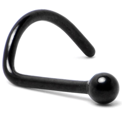 20G 1/4 Black ASTM F-136 Implant Grade Titanium Ball End Left Side Nose Screw