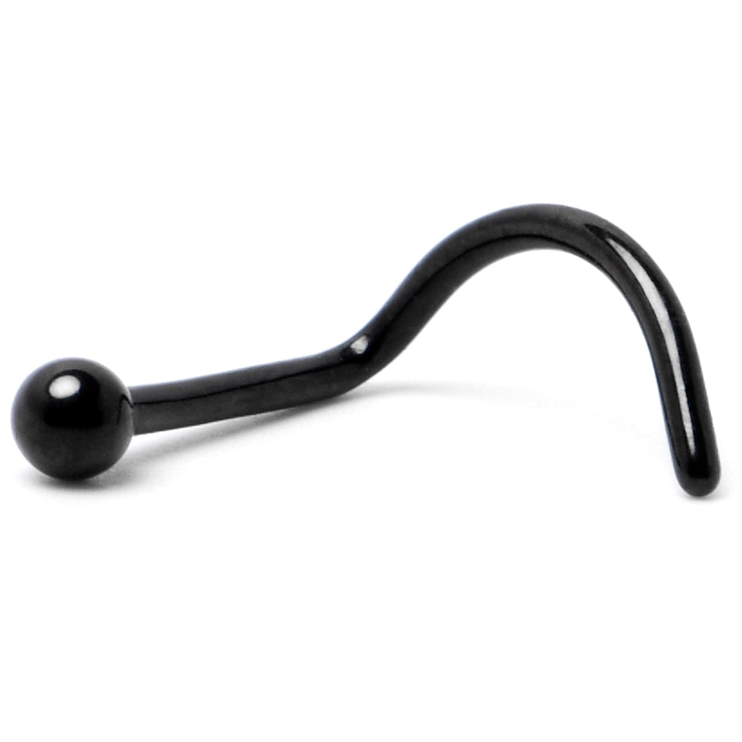 20G 1/4 Black ASTM F-136 Implant Grade Titanium Ball End Left Side Nose Screw